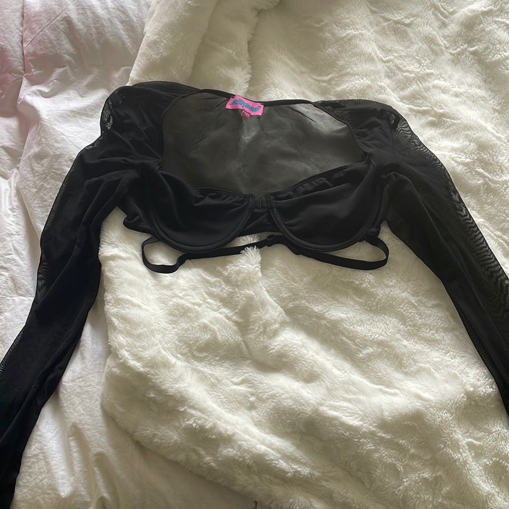 Edikted long sleeve mesh top.